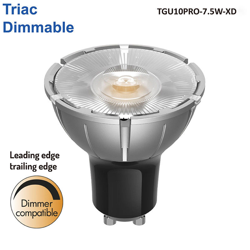 Teco Premium GU10 Pro Dimmbare LED-Spiegellicht 7,5 W 3000K Warmweiß Schmalstrahlwinkel 10 Grad