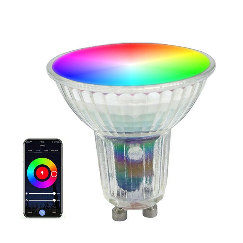 Custom Tuya Zigbee GU10 LED-Glühlampen RGBCW Ra90 5 Watt Gu10 Led Scheinwerfer 350 Lumen 230V