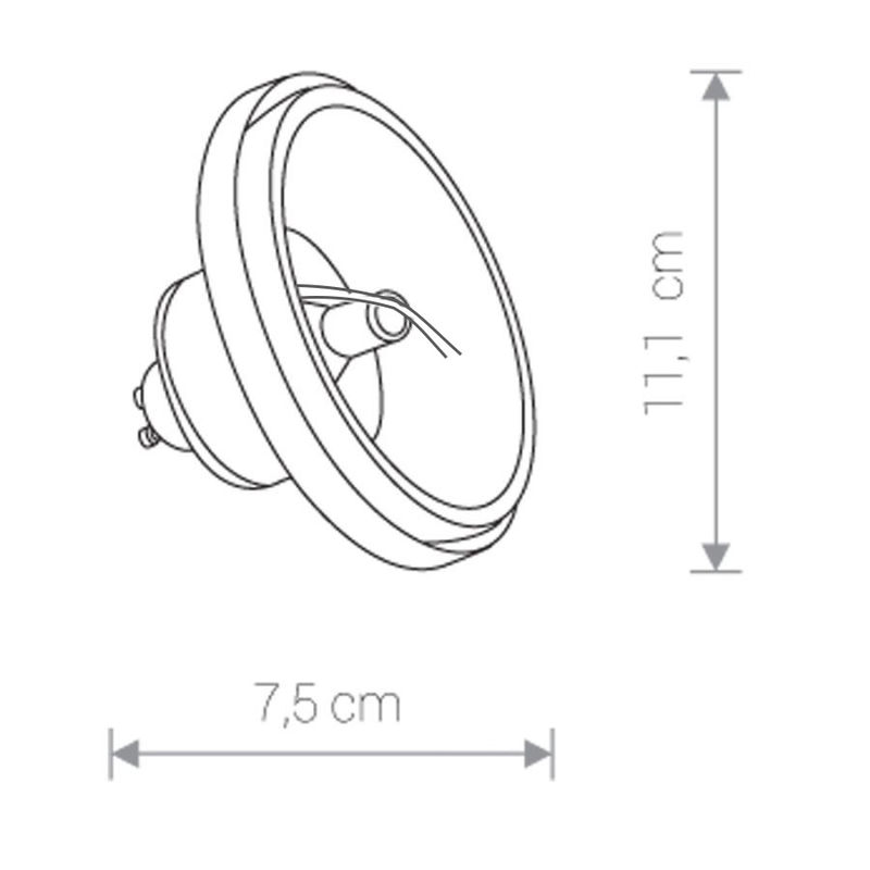 Teco ES111 LED-Glühlampe 220V 4000K Dimmbar AR111 GU10 G53 COB LED-Glühlampe 12W