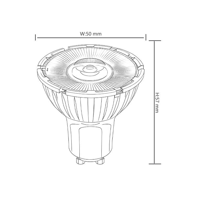 Warme weiße LED-Glühlampen GU10 7.5W 2700K Dimmbarer 10 Grad Lichtwinkel Ra98 230V