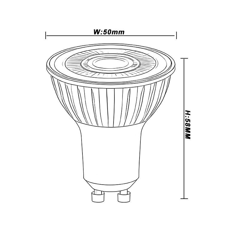 Teco GU10 LED-Glühlampen Flikkerfrei 230v 2700K 36 Grad RA98 8w Dimmbare LED-Spotligt-Glühlampen