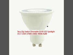 Teco Dip Schalter Dimmbar GU10 LED Scheinwerfer 3CCT 230V 2700K 3300k 4000k Ra98