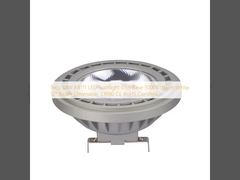 Teco 12W AR111 LED Scheinwerfer G53 Basis 3000K Warmweiß 12° Licht dimmbar, CRI90 CE RoHS zertifiziert