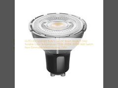 GU10 LED-Spotlight-Leuchtmittel 5,5W 24° Abstrahlwinkel 3-Stufen-Farbtemperatur einstellbar 1700K-2600K-5000K Wandschalter Nicht dimmbar Metallgehäuse 230V